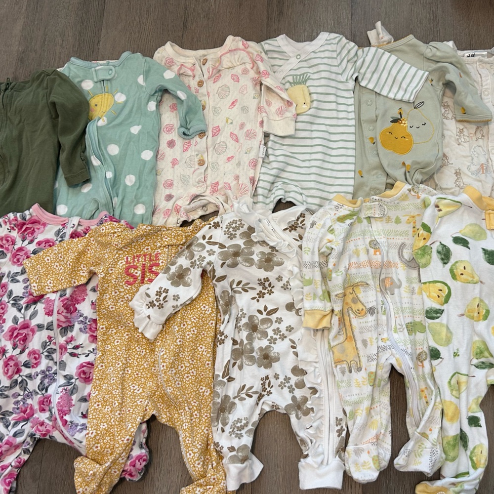 Assorted Baby Onesies Set fits 3 months